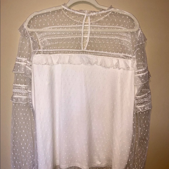 Express Lace Mock Neck Top - Picture 4 of 6
